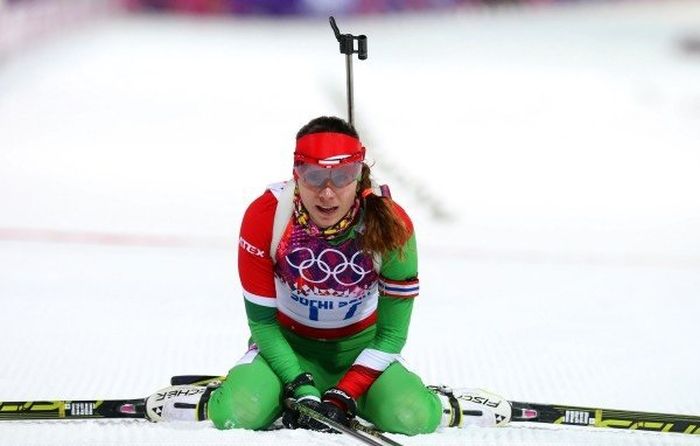 Биатлонистка Дарья Домрачева - трехкратная Олимпийская чемпионка! (14 фото)