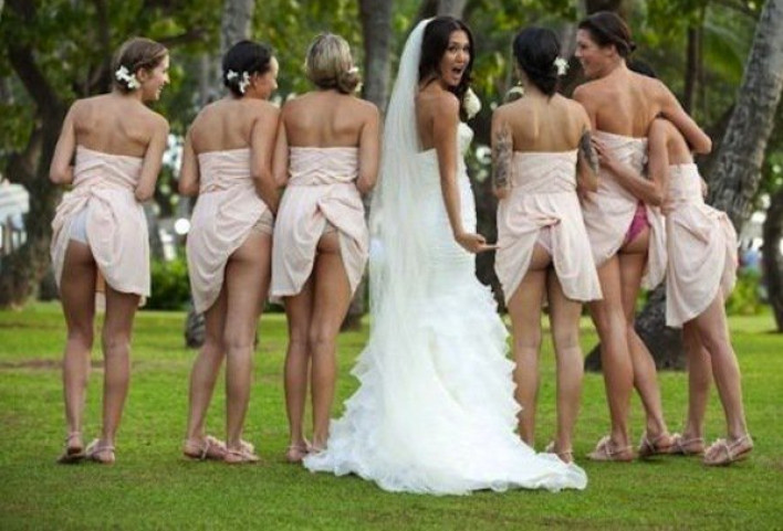 голые попки на свадьбе