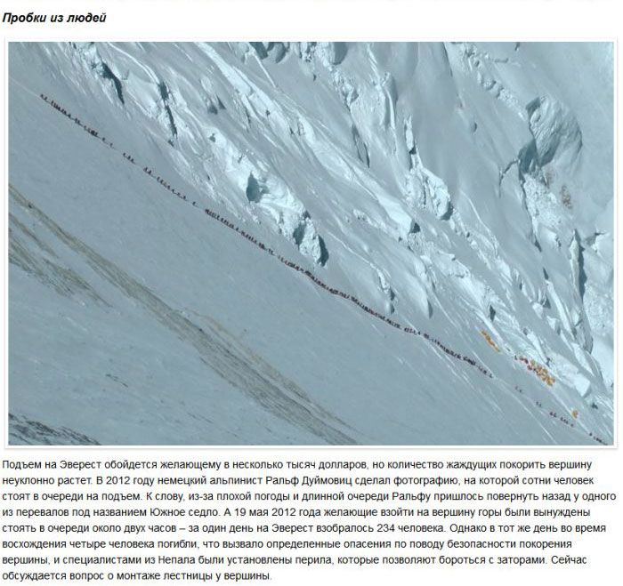 Топ-10 шокирующих фактов о горе Эверест (10 фото)